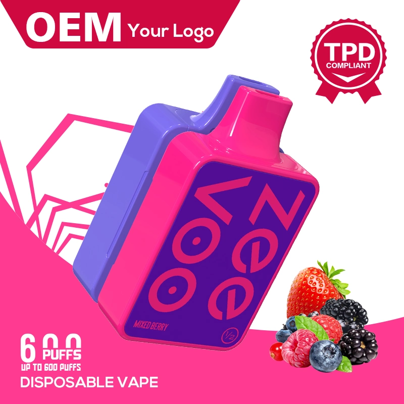 جديد Mini 600 بوف Vape E-sistape Vape مع علبة فاب قابلة للاستخدام خدمة OEM