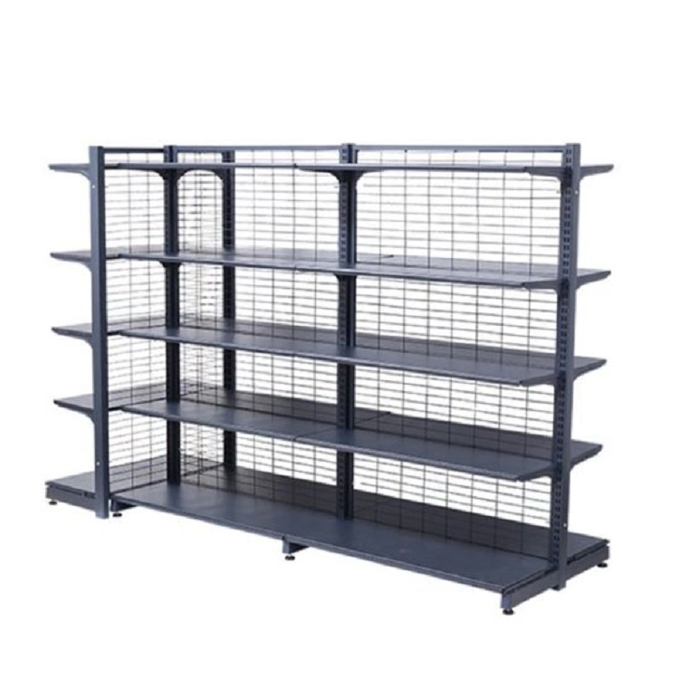 Retail Gondola Shelves Goods Display Racks Supermarket Metallic Shelves