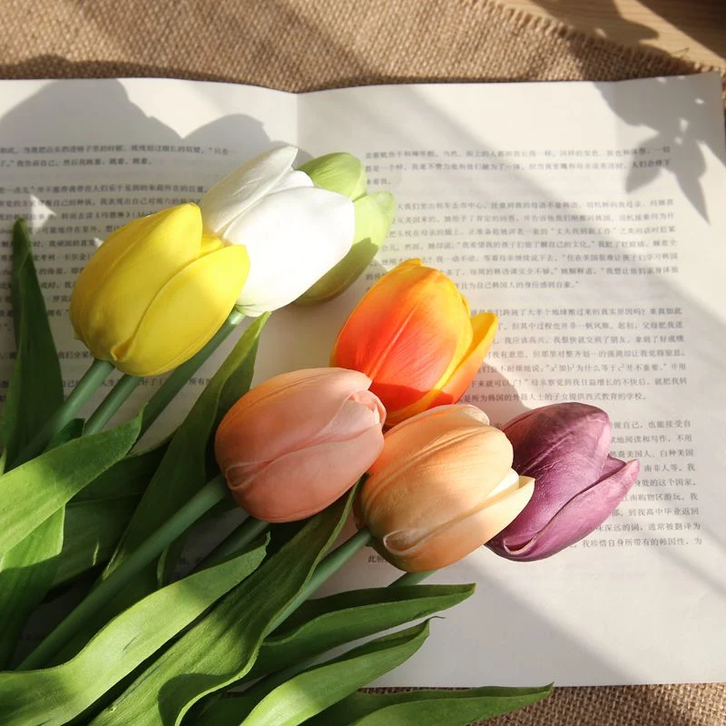 Wholesale PU Tulips Cross-Border Simulation Flowers and Artificial Flowers