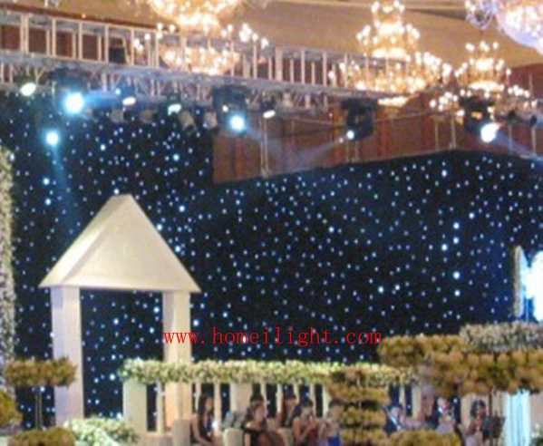 Portable Stage Backdrop LED DJ Light Star Curtain for Wedding