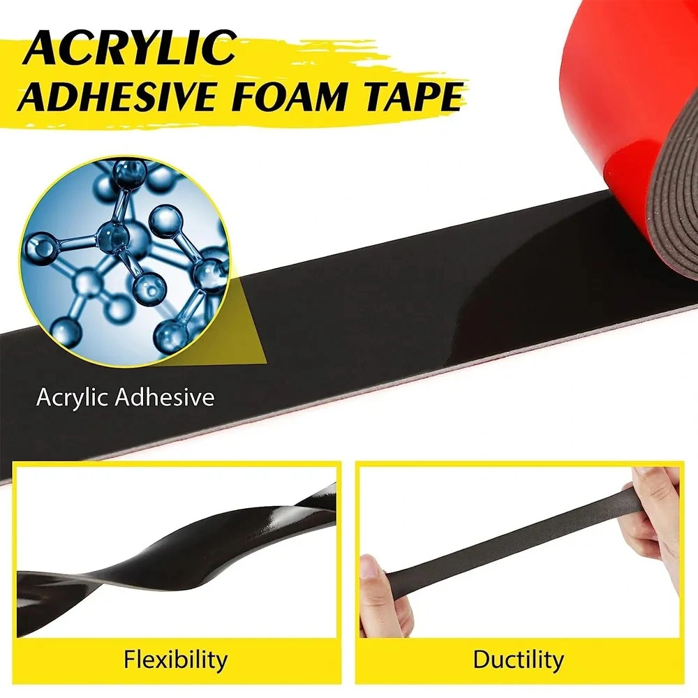 Double Sided Self Adhesive Black White EVA PE Polyethylene Foam Tape