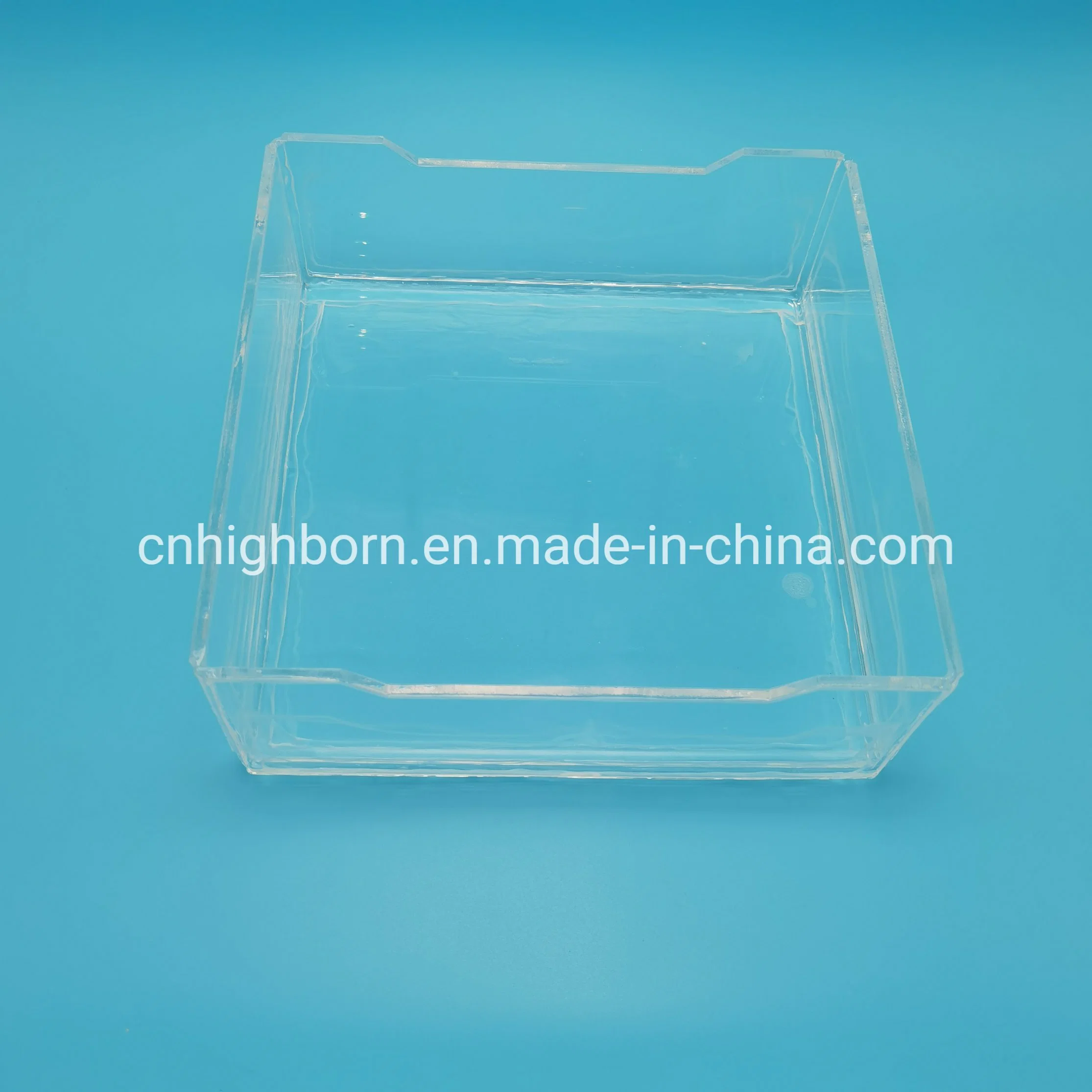 Longa vida útil resistência ao calor Forno de vidro de quartzo com fusível transparente Prato de sílica quadrada Sagger Tray