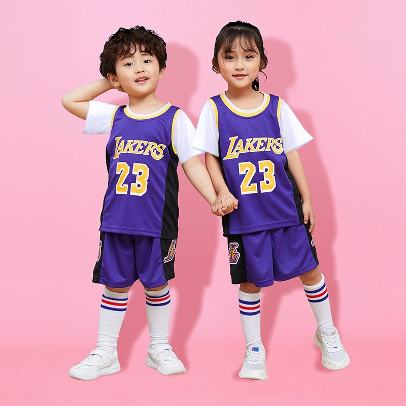 Custom Breathable Child Basketball Uniform Primary School Training Clothes Set Basketball Shirt for Boys