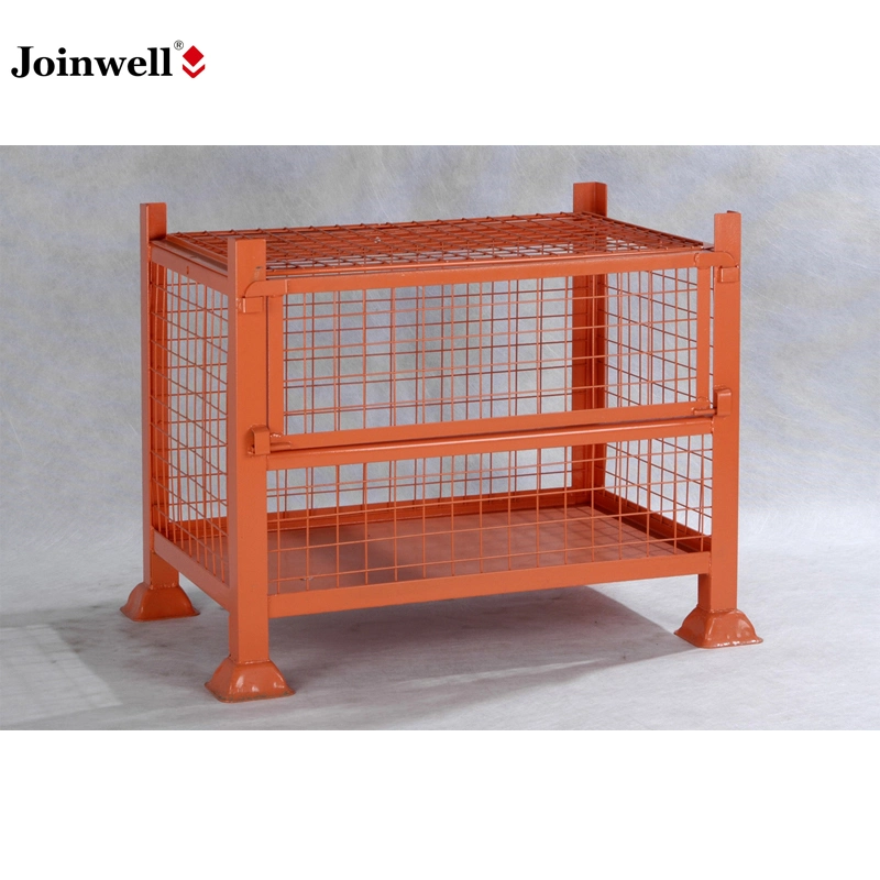 Stackable Collapsible Folding Storage Metal Steel Wire Mesh Pallet Cage for Sale