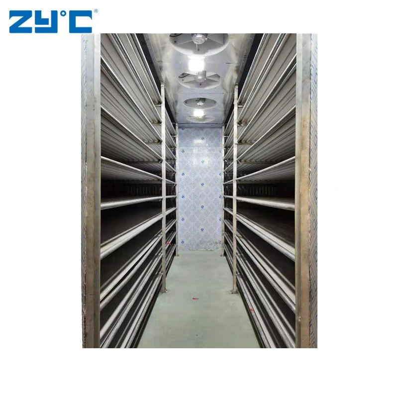 Zyc Quick Frozen Low Temperature Aluminum Row Shelf Rack Evaporator for Cold Storage Room