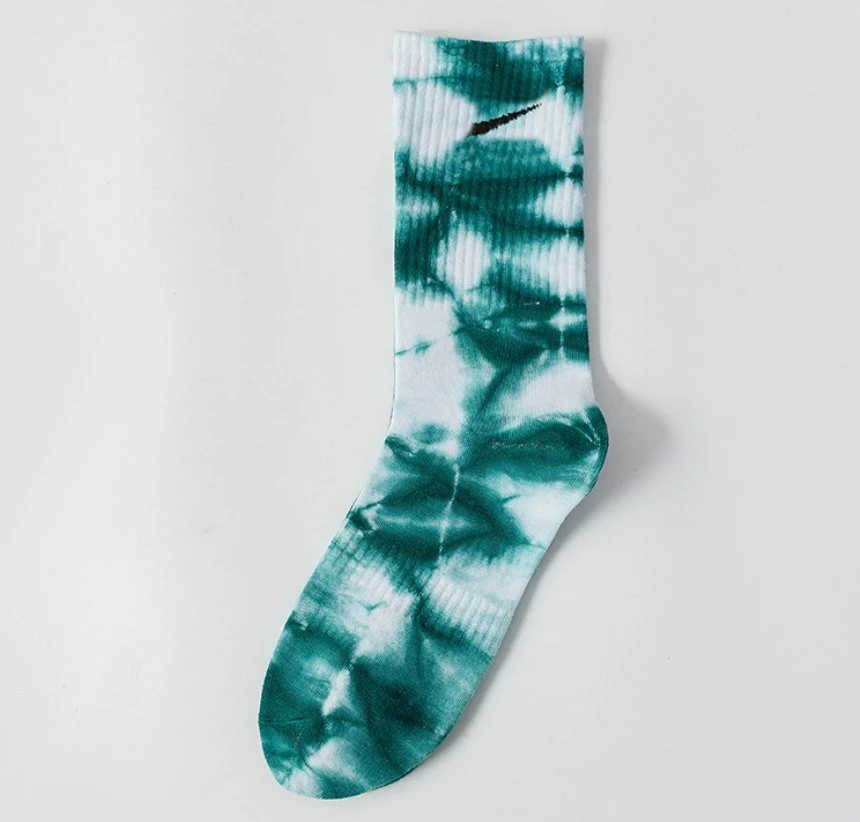 Fashion Funny Colorful Tie-Dye Crew High Tube Sport Socks