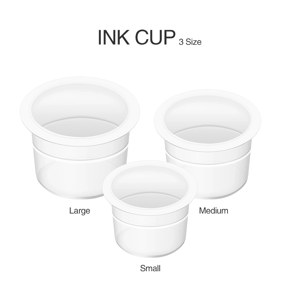 3 Size Disposable Stainless Tattoo Ink Cups