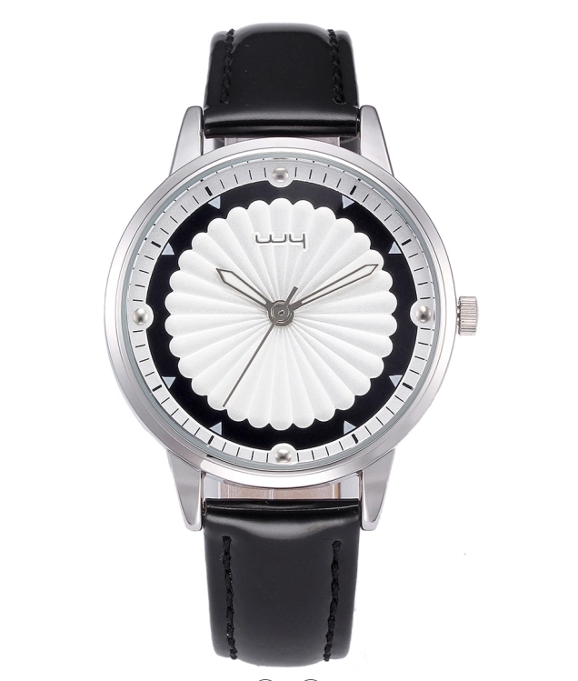 Wholesale/Supplier Leather 3D Flower Ladies Women Gifts Wrist Watch (WY-058)