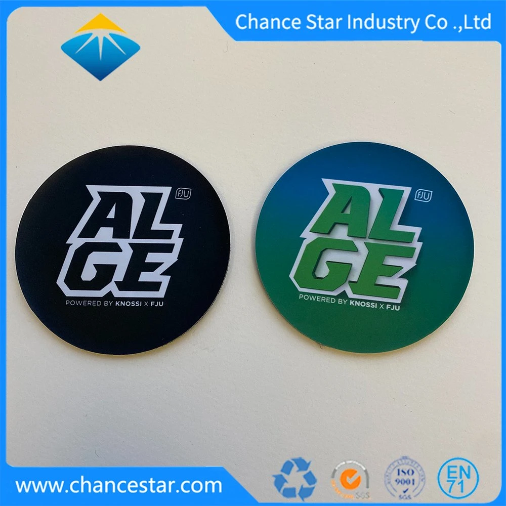 Customised Plastic Rubber Glass Coaster 8cm Paper Cup Mat