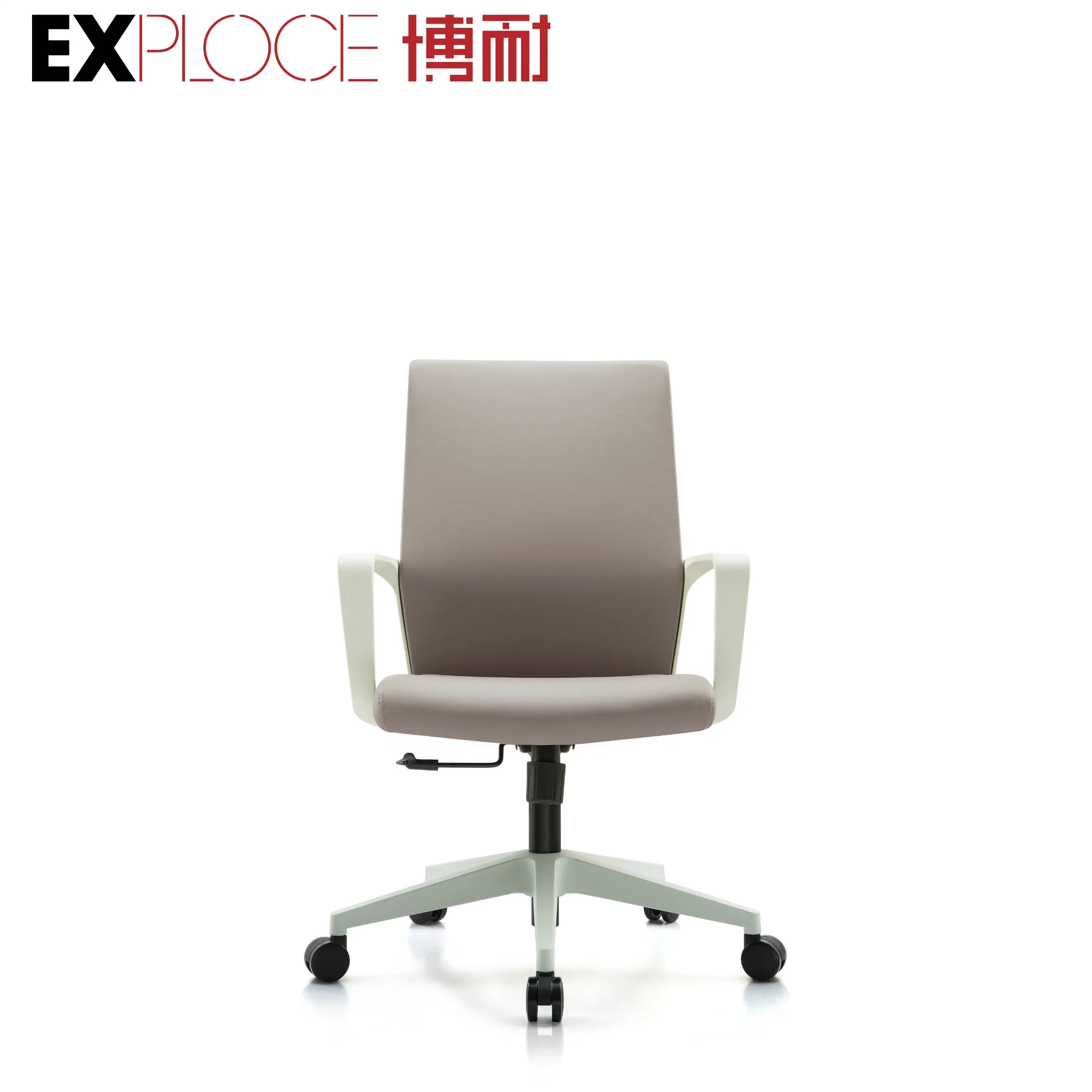 MID Back Hot Sale Armrest Chair Visitor Swivel PU Leather Office Furniture