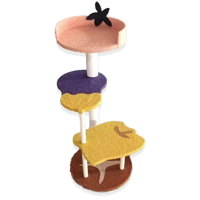 Three Tiered Cat Tree with Scratching Post