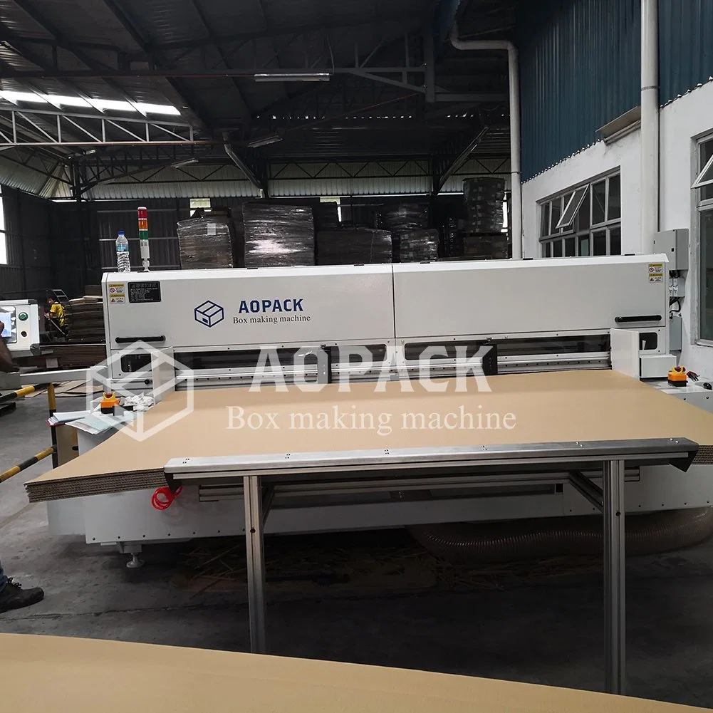 Aopack Steel Blade PLC-Control Stampings Cutter Cardboard Automatic Corrugated Box Making Machine