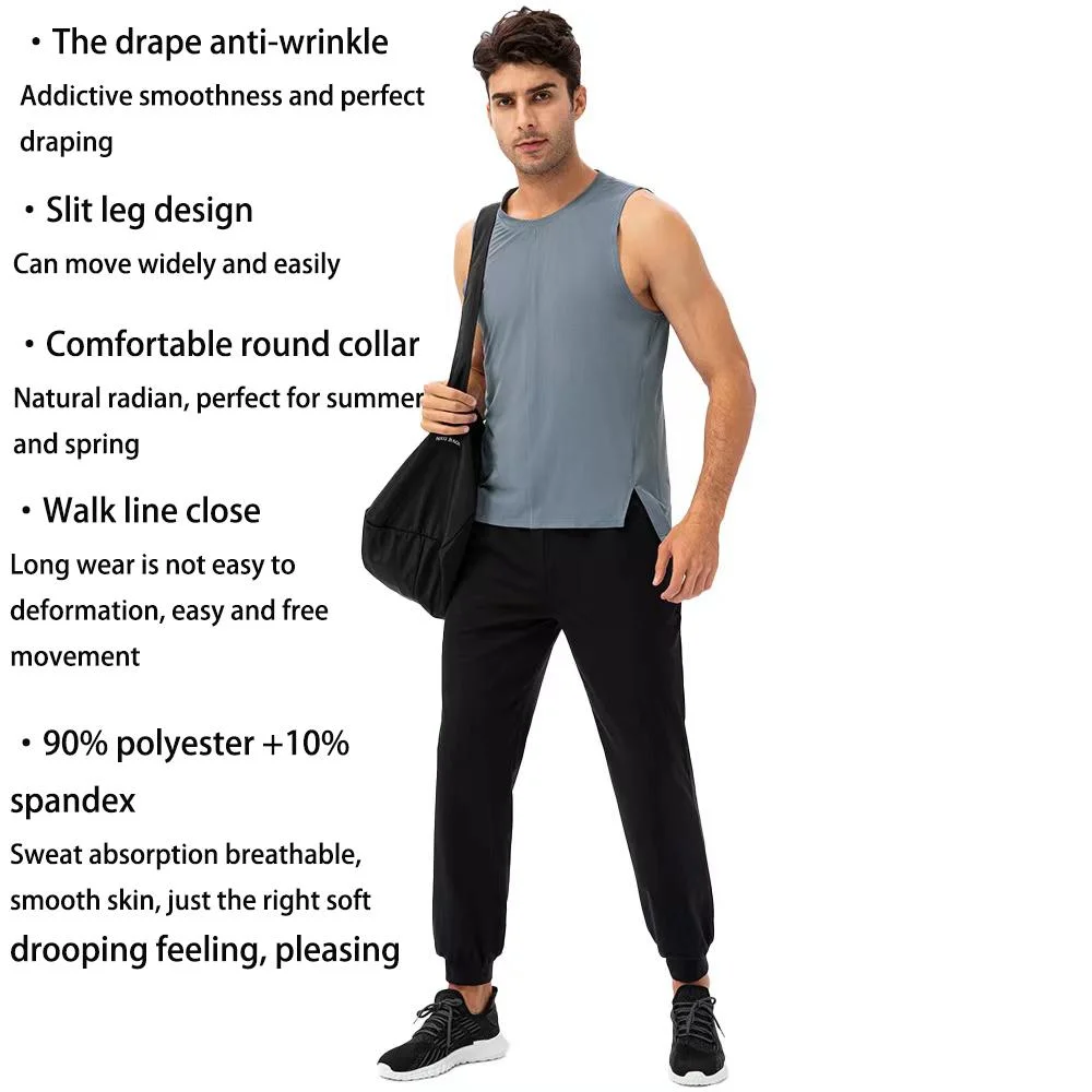 Men Sleeveless Sports Wear Gym Vest Fast Drying Top Activewear Cooling Tank Top