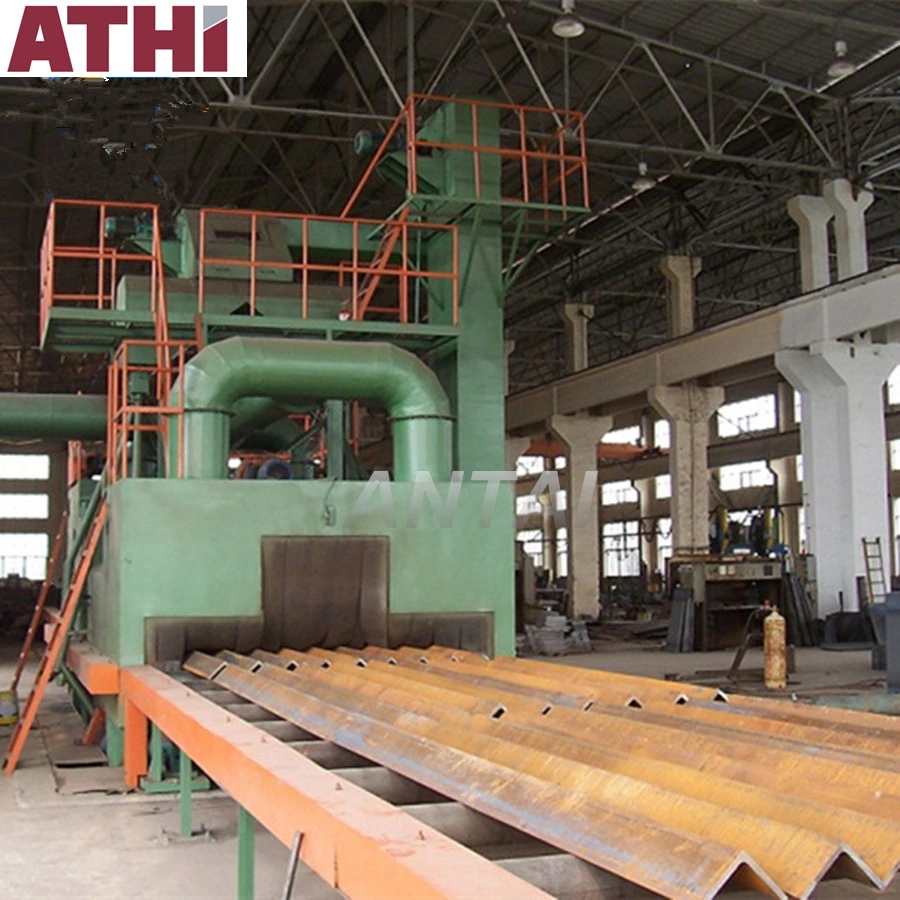 Q69 Tunnel Type Steel Plate Steel Structure Shot Blasting Painting Machine