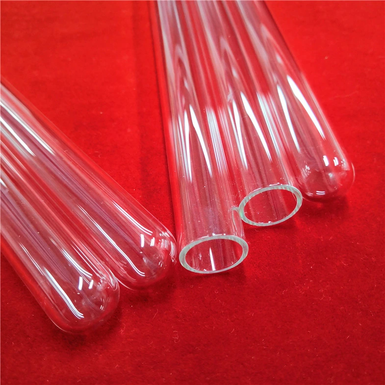 High Purity Customize Clear One End Closed Fused Silica Quartz Glass Tube for UV Lamp