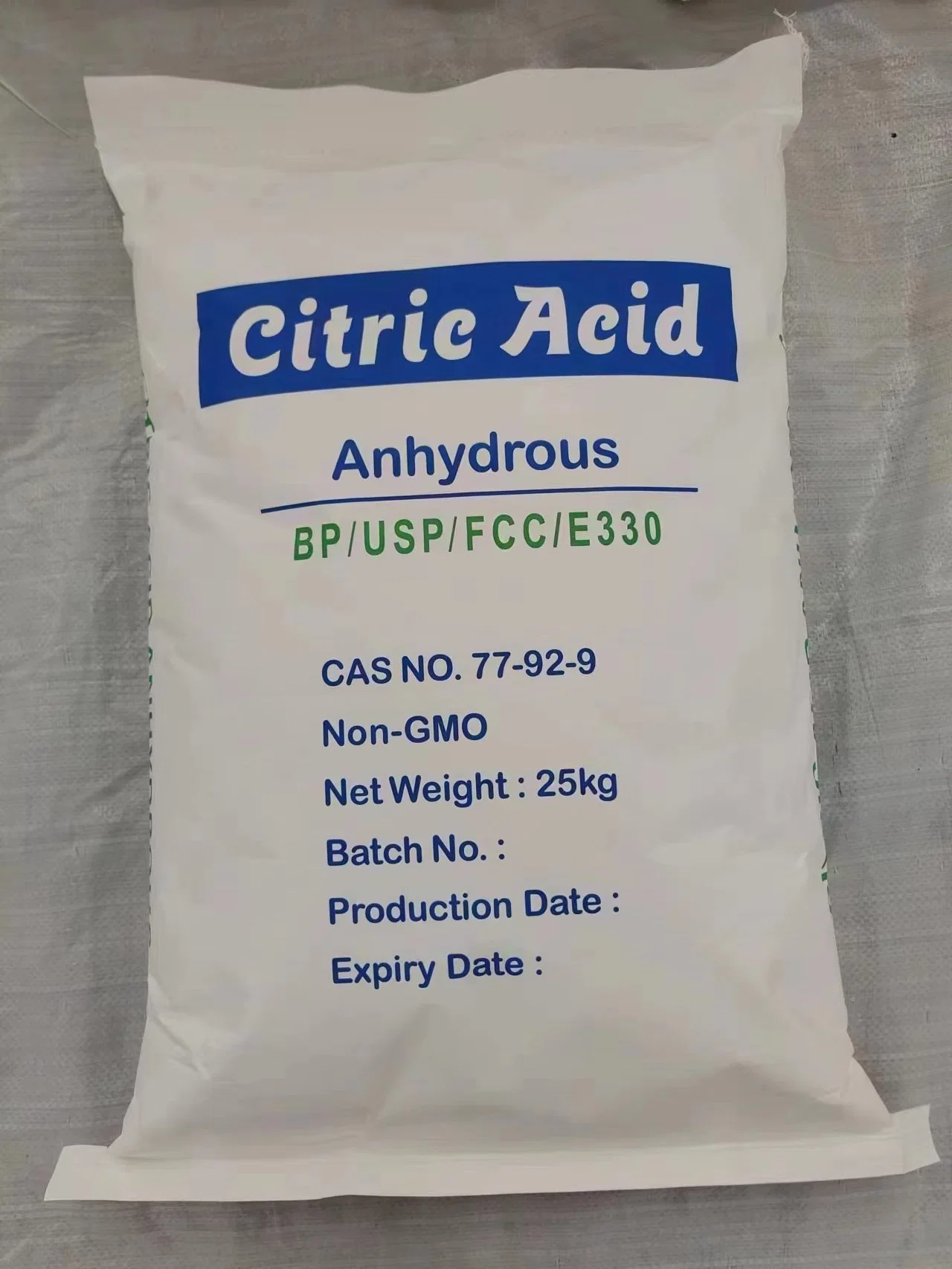 L'acide citrique Meilleur Prix CAS 77-92-9 Acide citrique anhydre/ Monohydrous les additifs alimentaires