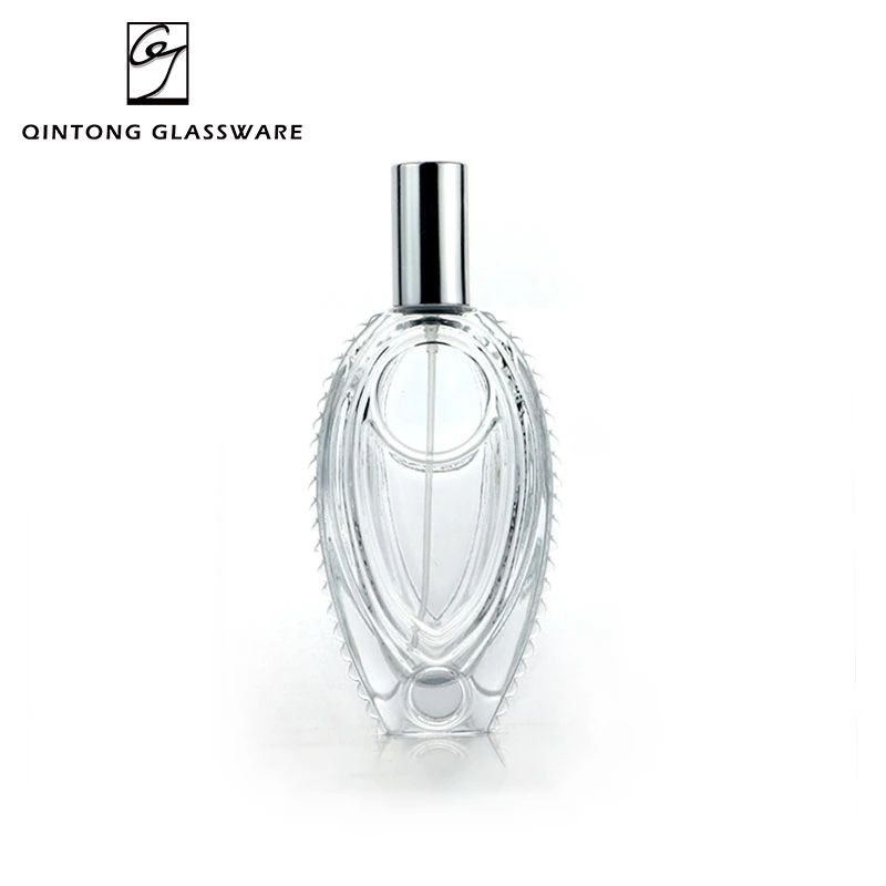Wholesale Fragrance Cosmetic Makeup Packaging Containers Clear 60ml Spray Perfume Glass Bottle with Cap