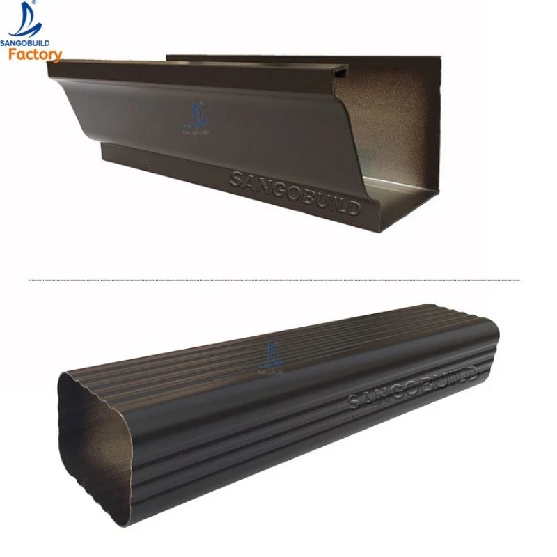 Friendly Budget Aluminum Gutter Price Palau Roof Drain K Style Aluminum Rain Gutters for Any Roof Waterproof