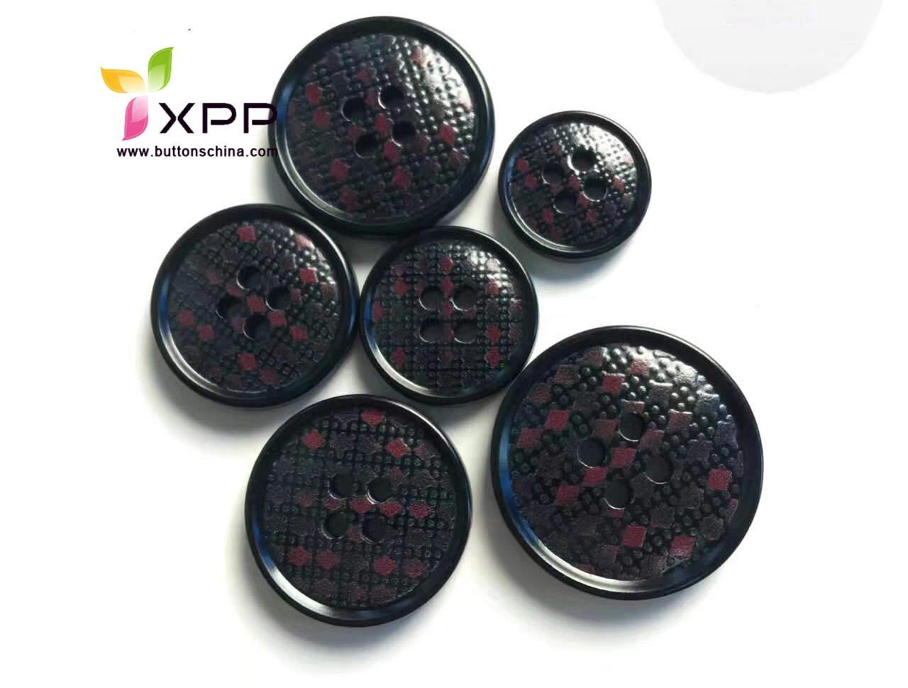 Dark Color 4 Hole Polyester Button for Coat