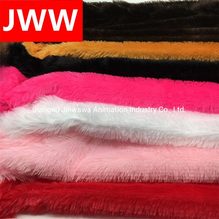 100 Polyester Großhandel langen Haufen PV Plüsch Faux Kaninchen Pelz Stoff für Bekleidung