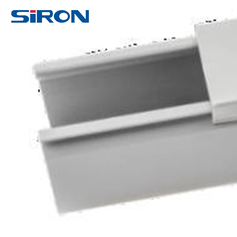 Siron G014 White PVC Plastic Enclosed Slot Cable Tray/Cable Duct Trunking with RoHS