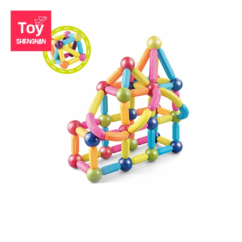 Blocos de íman de telhas Toys Rod Ball Construction Cube 3D