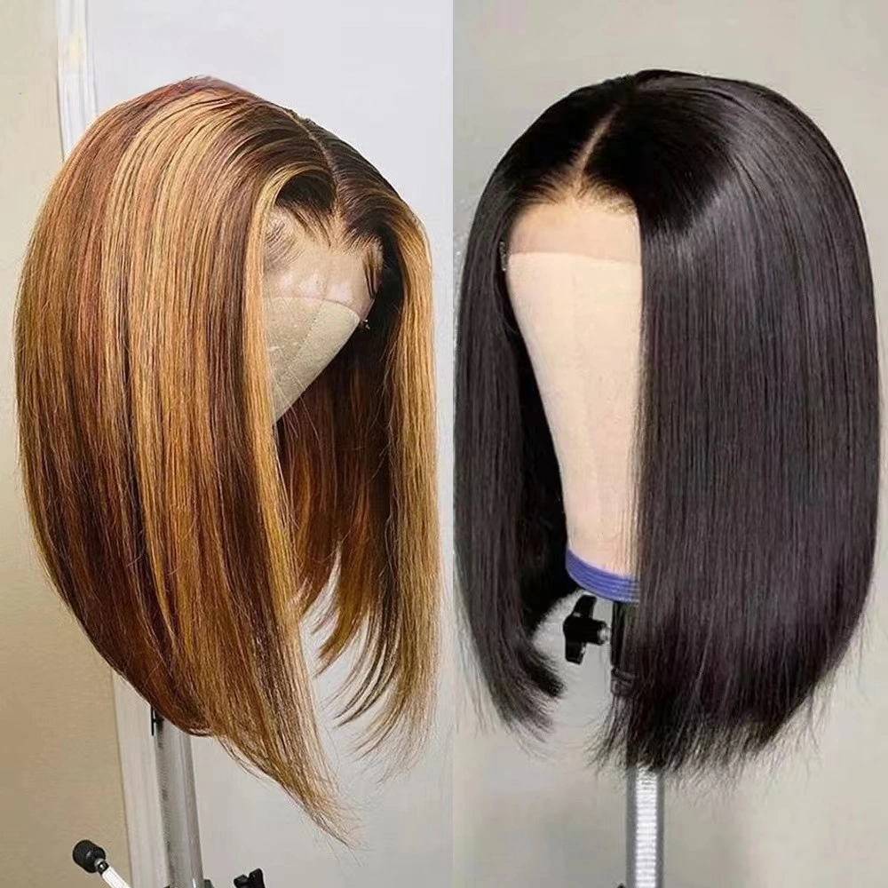 Peruca de Renda Bob Atacado HD 100% Cabelo Humano Virgem, Melhor Peruca Indiana Frontal HD Renda Cabelo Humano Original.