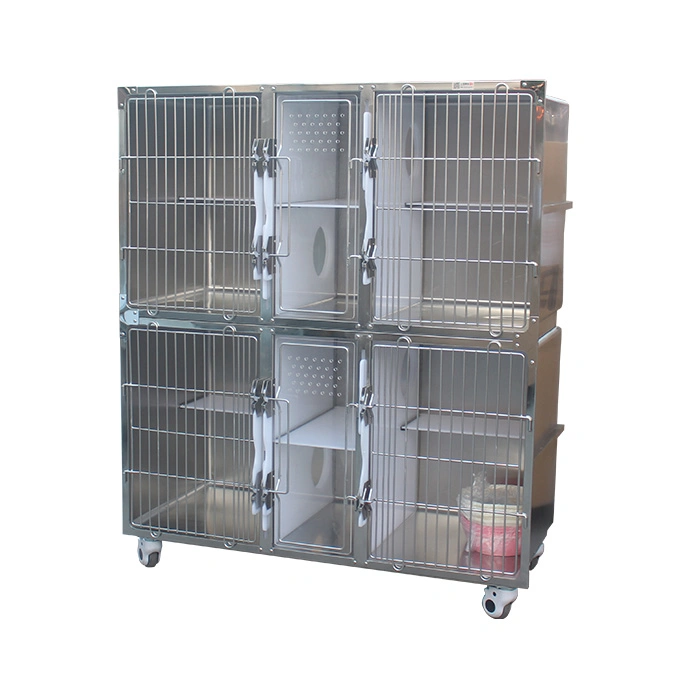 High Quality Vet Hospital Clinic Equipment Pet Veterinary Inpatient 304 Stainless Steel Animal Dog Cage