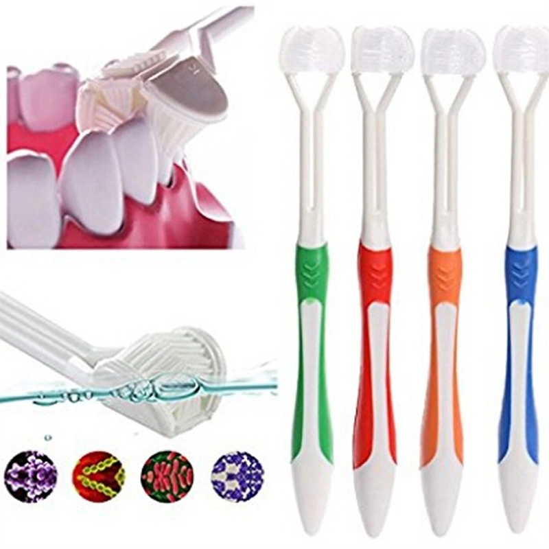 OEM Multicolor Adult Children Cleaning Three Heads Nano Toothbrush