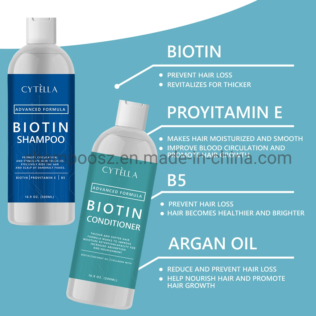 Promote Circul Ation and Stimulate Hair Follicles Advanced Formul a Biotin Shampoo and Conditioner Set