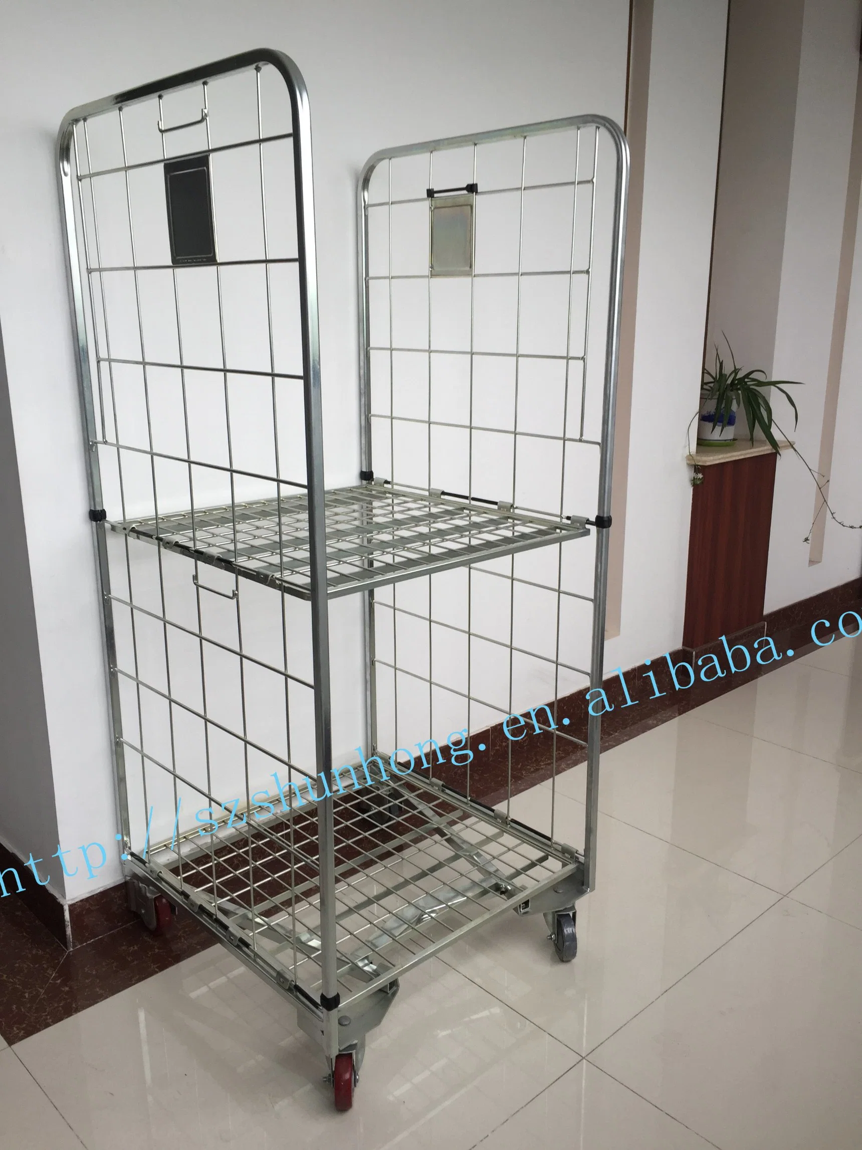 Multifunctional Two Side Warehouse Cheap Medium Duty Trolley Roll Cage