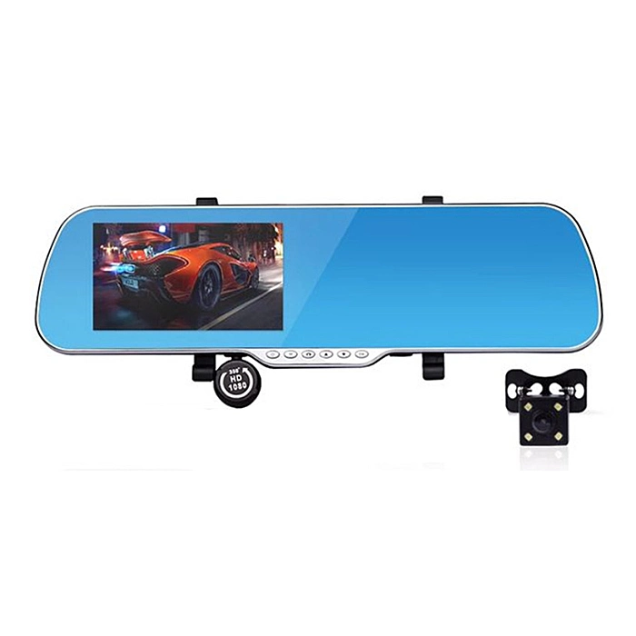 5" High-Definition with Lights Car Rear Mirror DVR