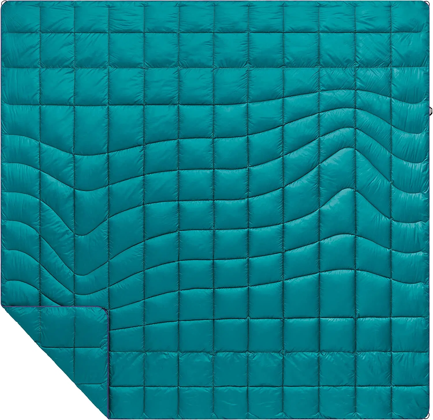 Piscina Camping Tapete de viagem 20d à prova de Nylon Puffy Quilted Manta de poliéster reciclado para baixo