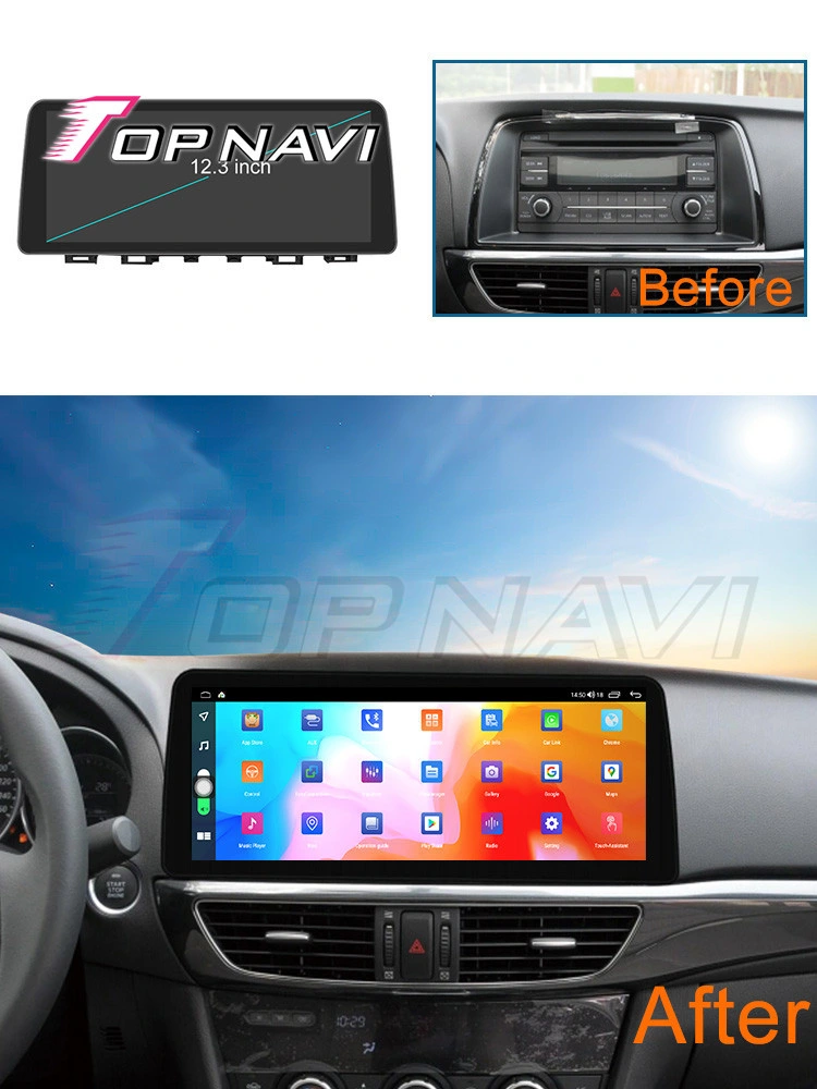 12.3 Inch High Resolution Auto Electronics for Mazda Atenza 2015 2016 Car Speakers GPS Navigation