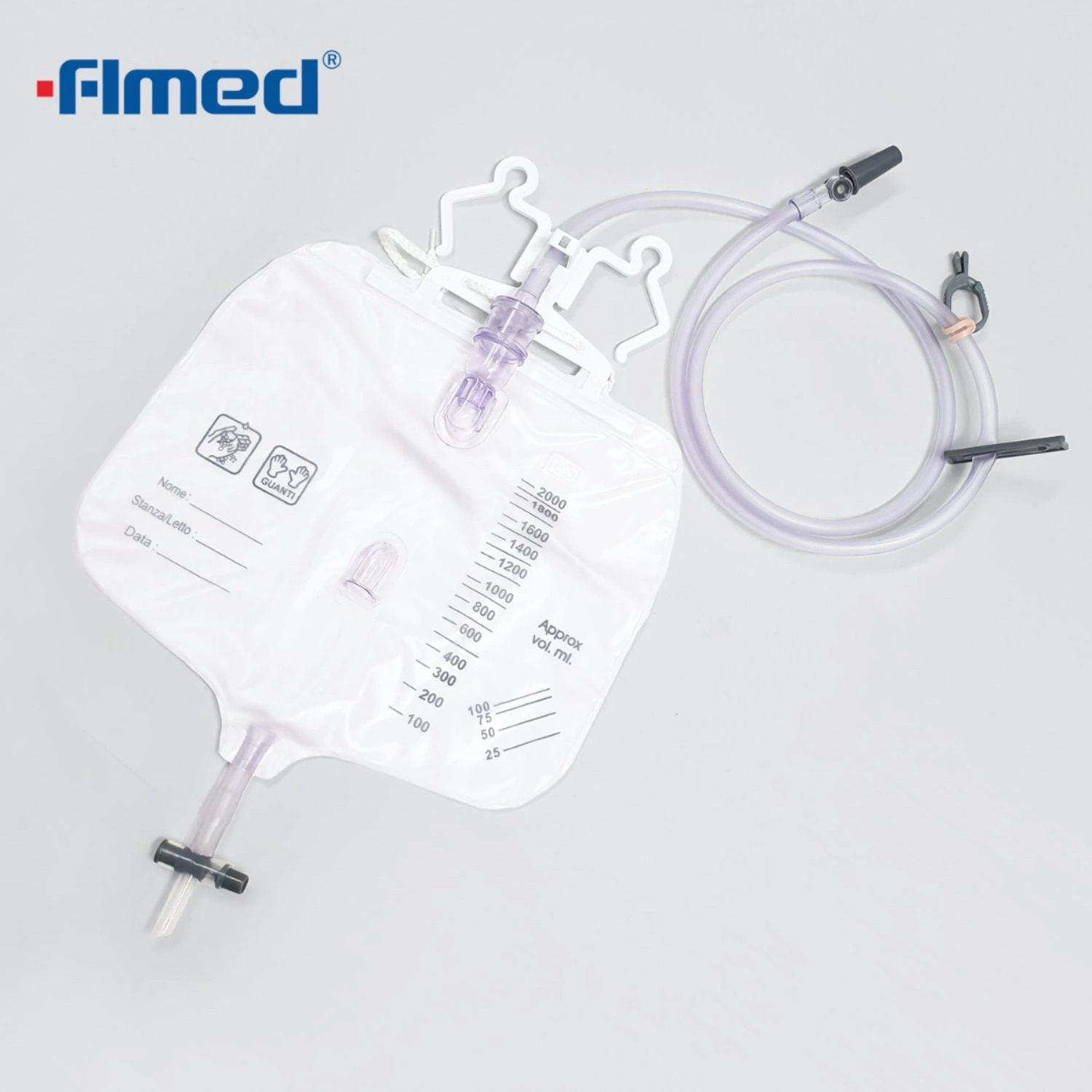 Medical Supply Disposable Urine Bag with Sample Port T-Valve