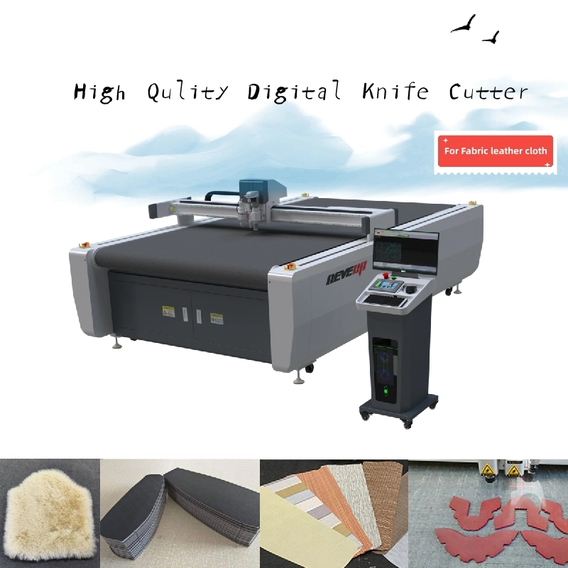 Machine de découpe numérique CNC à couteau oscillant entièrement automatique pour cuir, PU, fibre de carbone, préimprégné, fibre de verre, néoprène, tissu en fibre de verre, vêtement, rideau