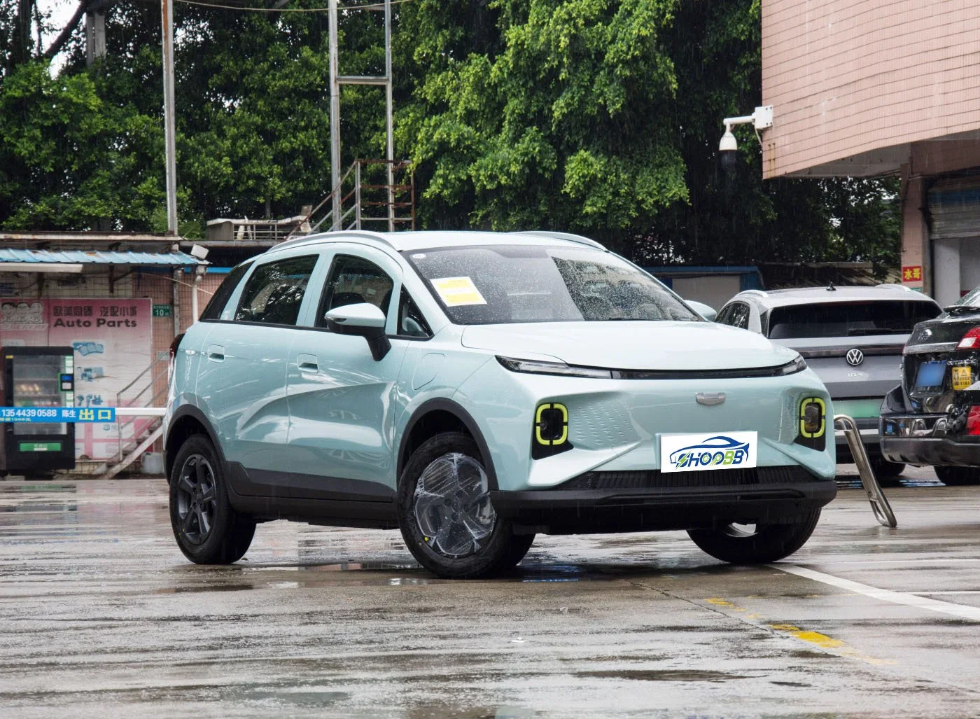 Fabricado na China uma geometria EV 430km longo alcance Smart Compacto Carro Eléctrico Geometria Geely-E Motor sem escovas Auto com faróis LED