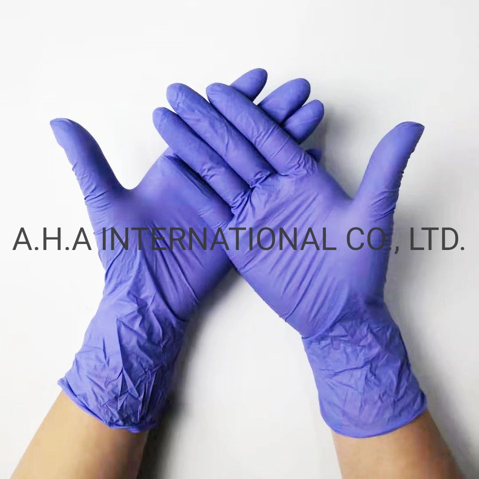 New Design Disposable Nitrile Gloves Blue Nitrile Thin Gloves Household Solid Kitchen Cleaning Gloves