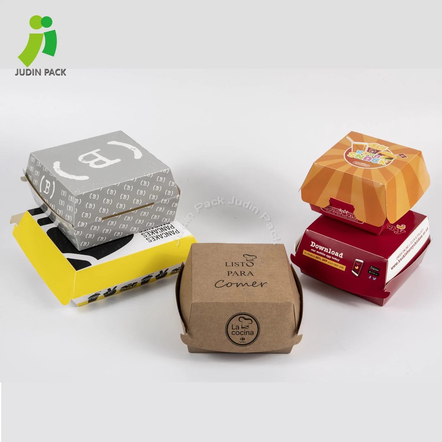 Food Box Package Kraft Take Away Hamburger Box