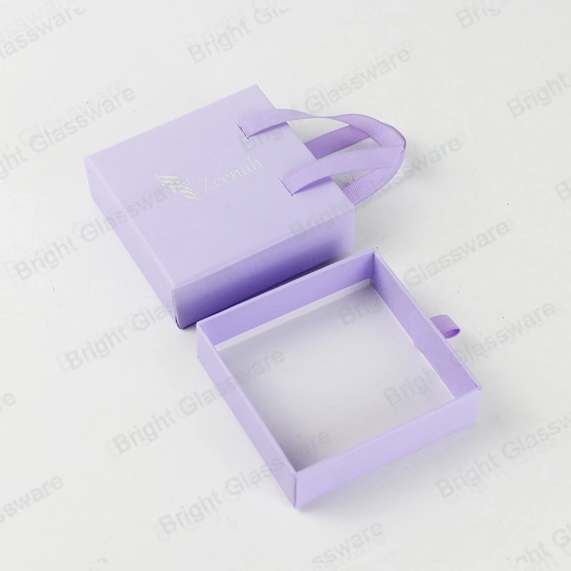 Wholesale/Supplier Purple Packaging Luxury Drawer Type Gift Box with Bag for Decoration