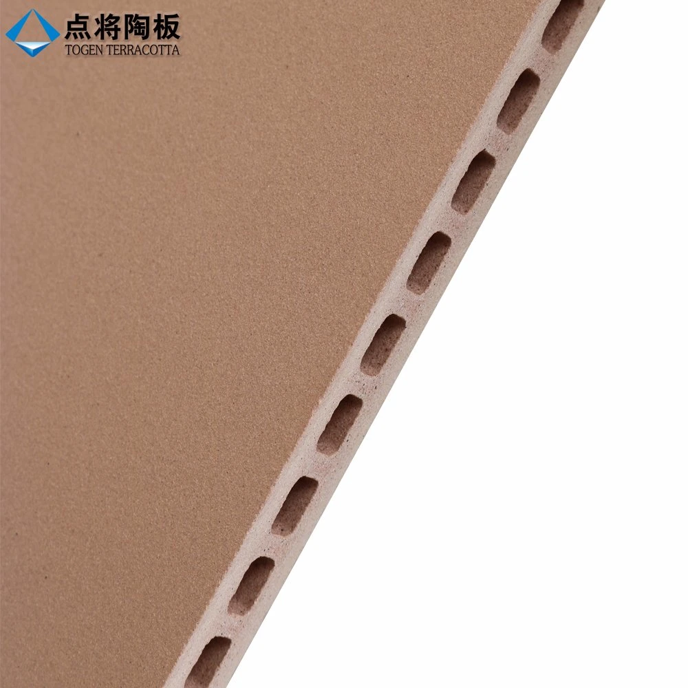 22mm Lightweight Pink Natural Surface Terracotta Cladding for Curtain Wall