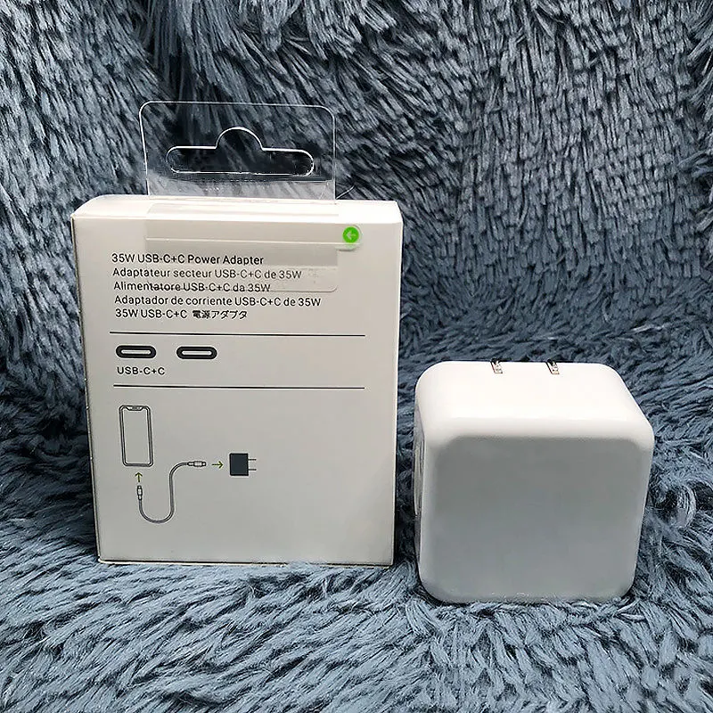 35W Dual USB-C Port Power Adapter for iPhone 40W Dual USB-C Wall Charger