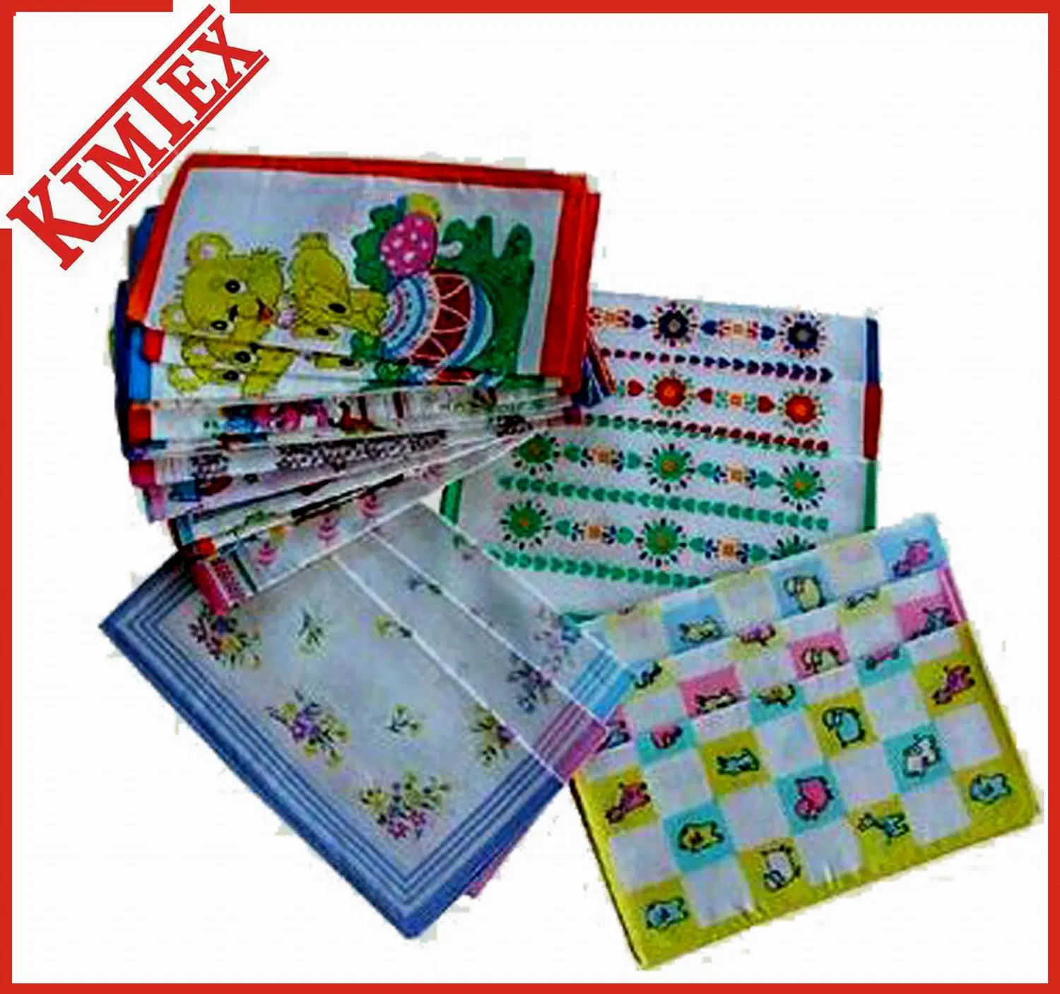 Wholesales Cheap Cotton Sauare Printed Gift Handkerchief