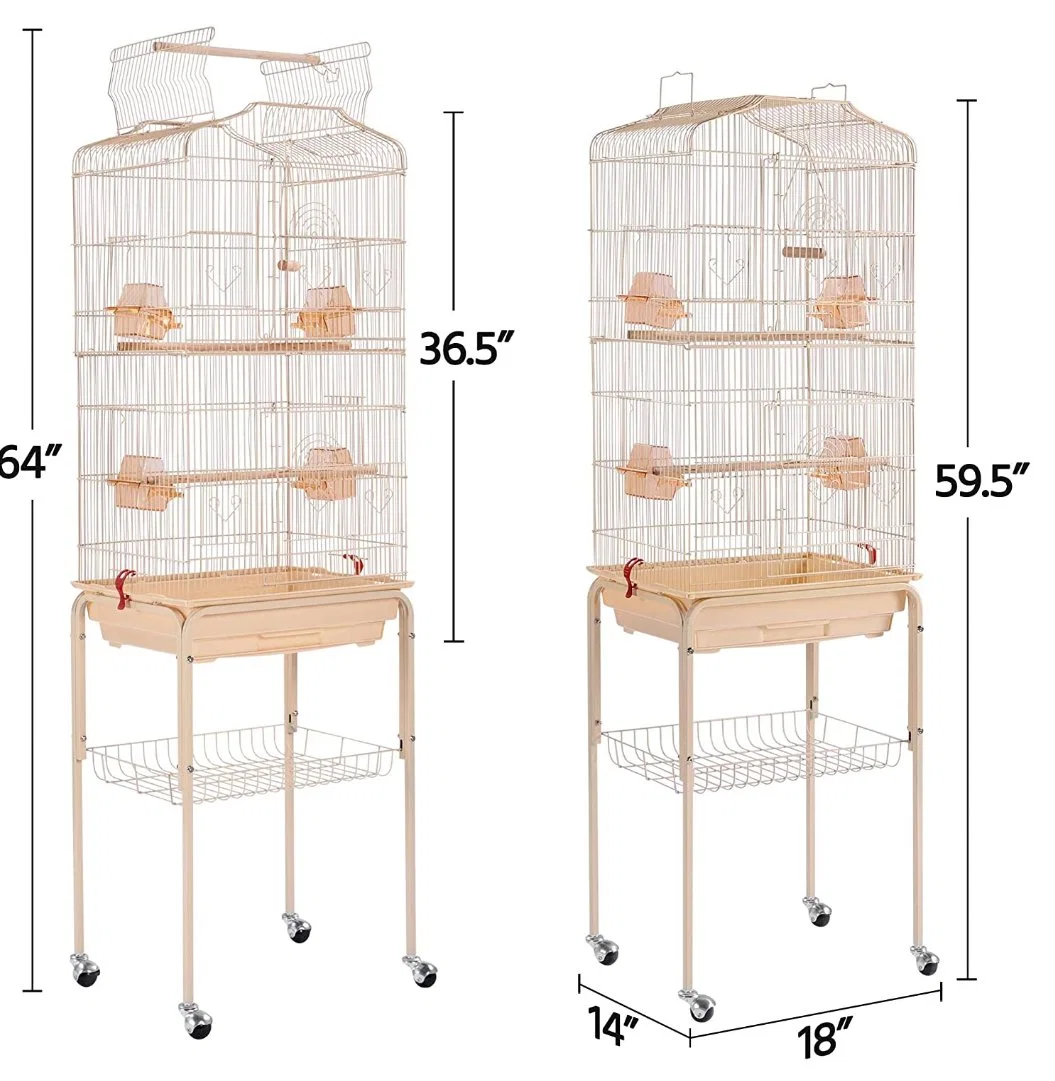 High-Quality 64 Inch Pink Bird Cages for Sale