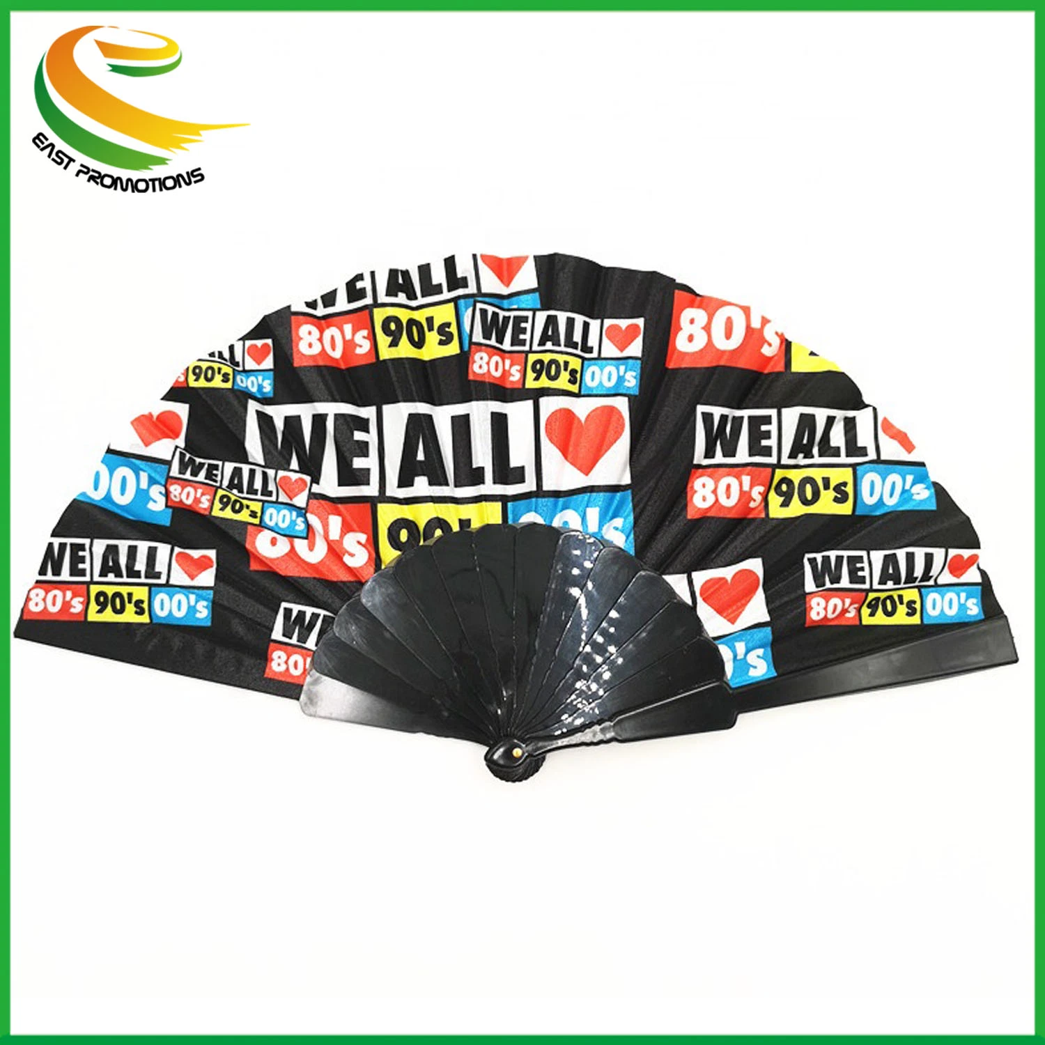 New Customized Handheld Fabric Folding Fans for Promotion