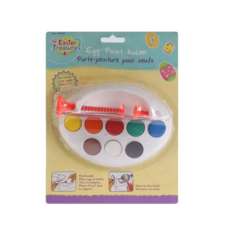 8 couleurs oeuf de Pâques non toxique Aquarelle Paint Brush définie dans la palette