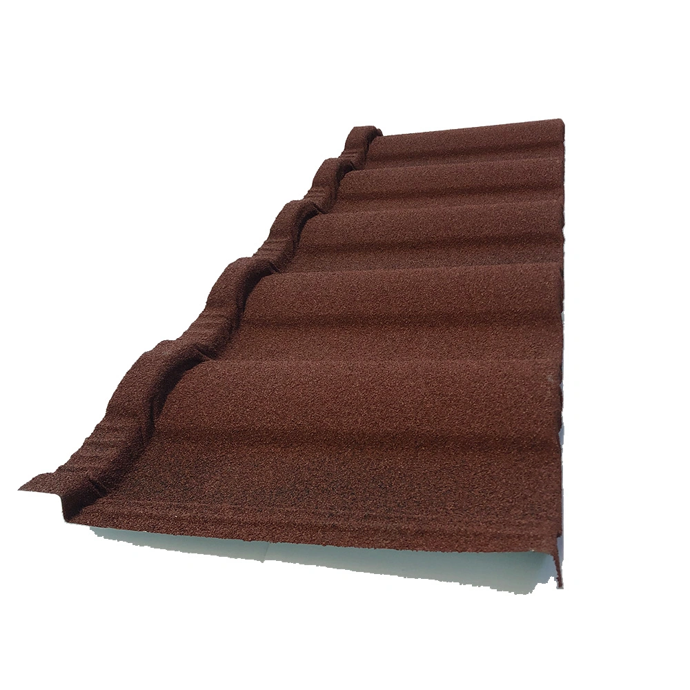 Building Materials Al-Zinc Smoky Gray Stone Coated Color Metal Roof Tile