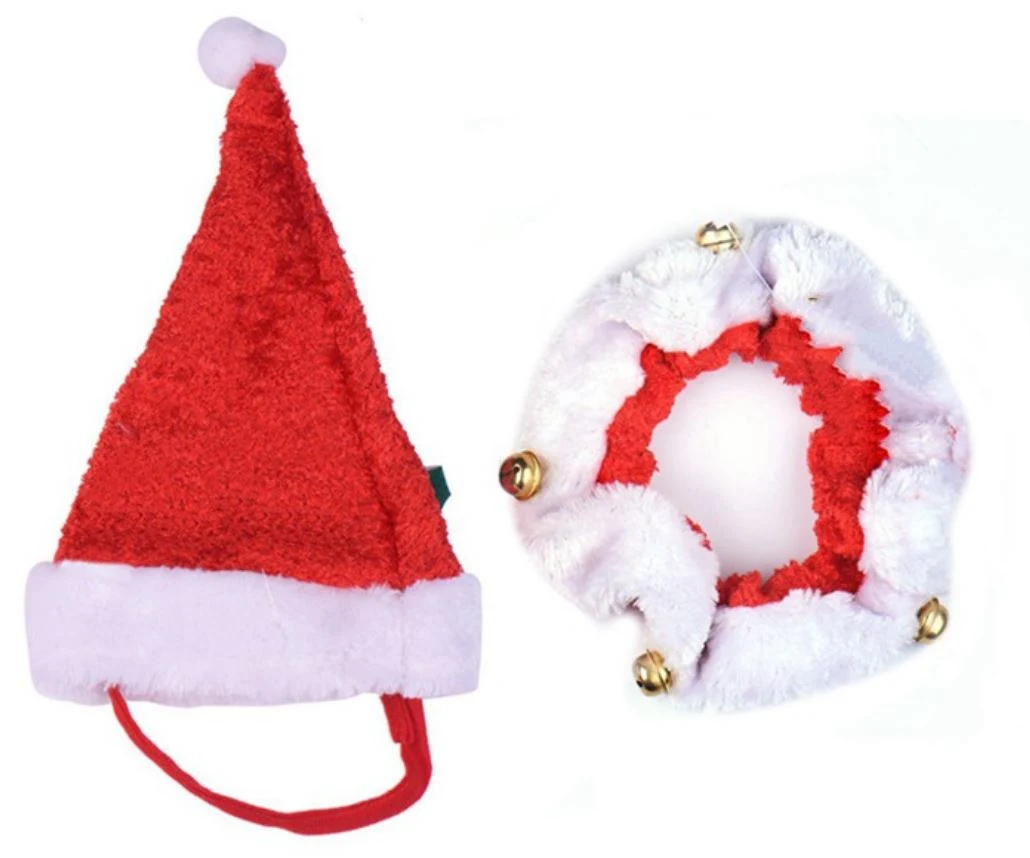 Velvet Dog Products Accessories Coral Christmas Pet Hats Scarfs