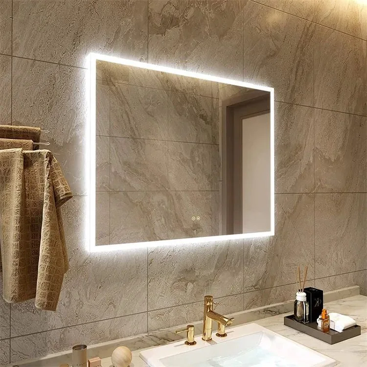 High Brightness Acrylic Framed Bathroom Mirrors with LED Light