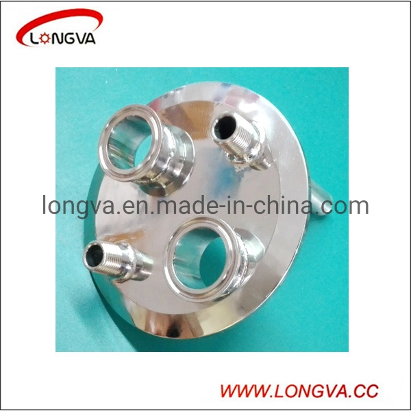 Sanitary Stainless Steel End Cap with Ferrule and Sight Glass Pipe Fittings for Extractor